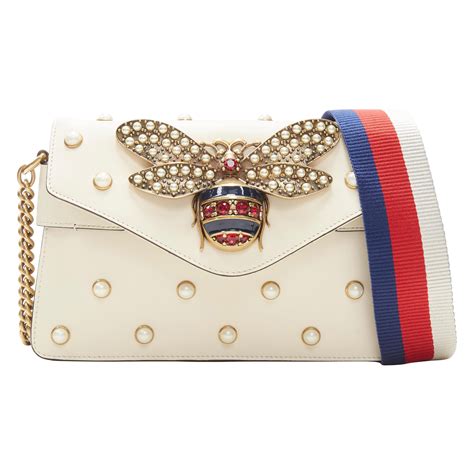 gucci bee bag pearl|Gucci bee bag price.